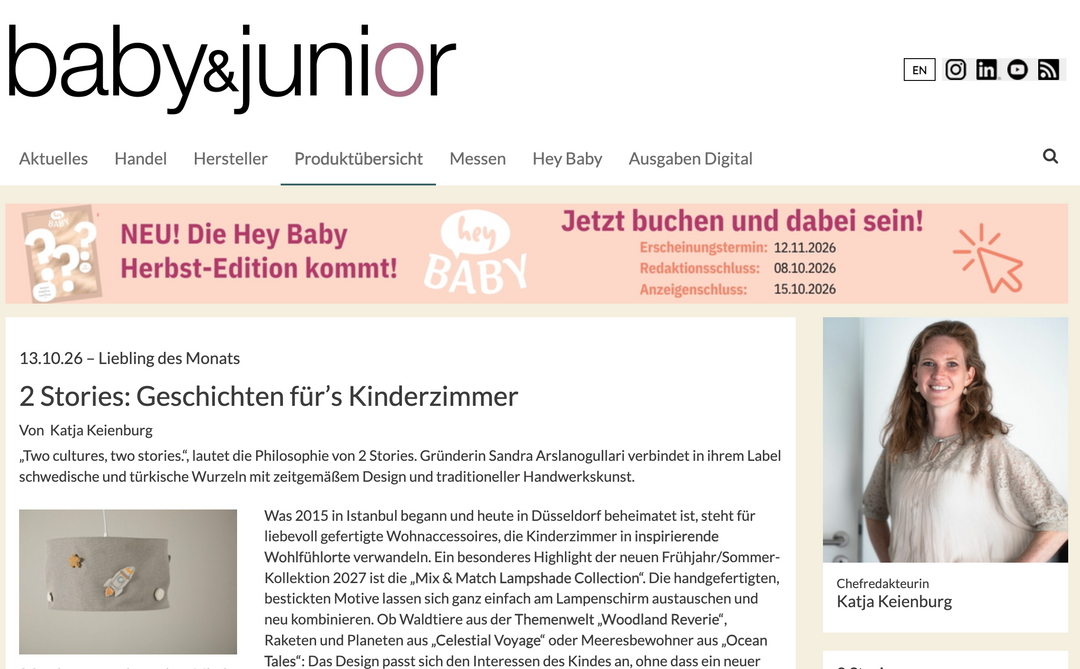 Baby & Junior: 2 Stories als „Liebling des Monats“