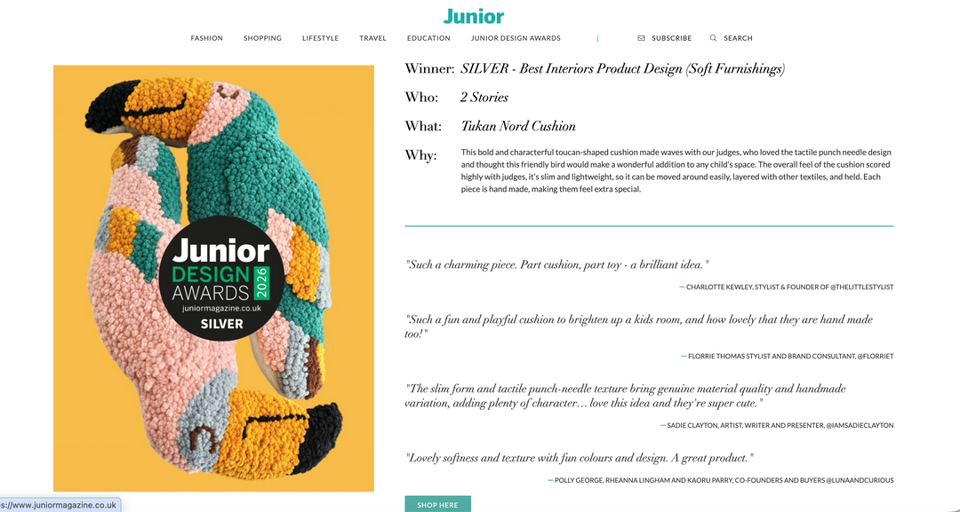 2 Stories Wins Silver at Junior Design Awards 2026