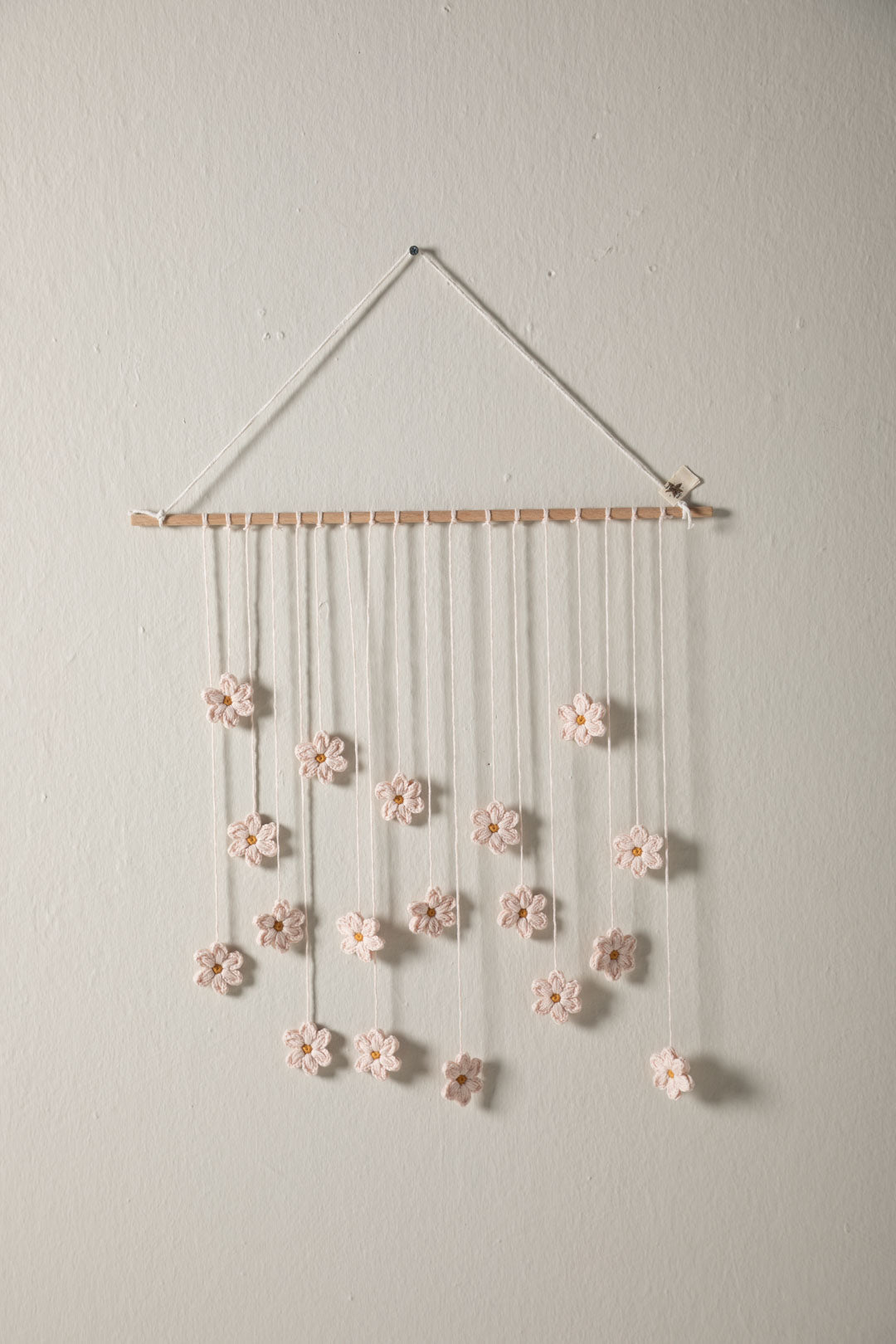 Handmade crochet flower wall hanging