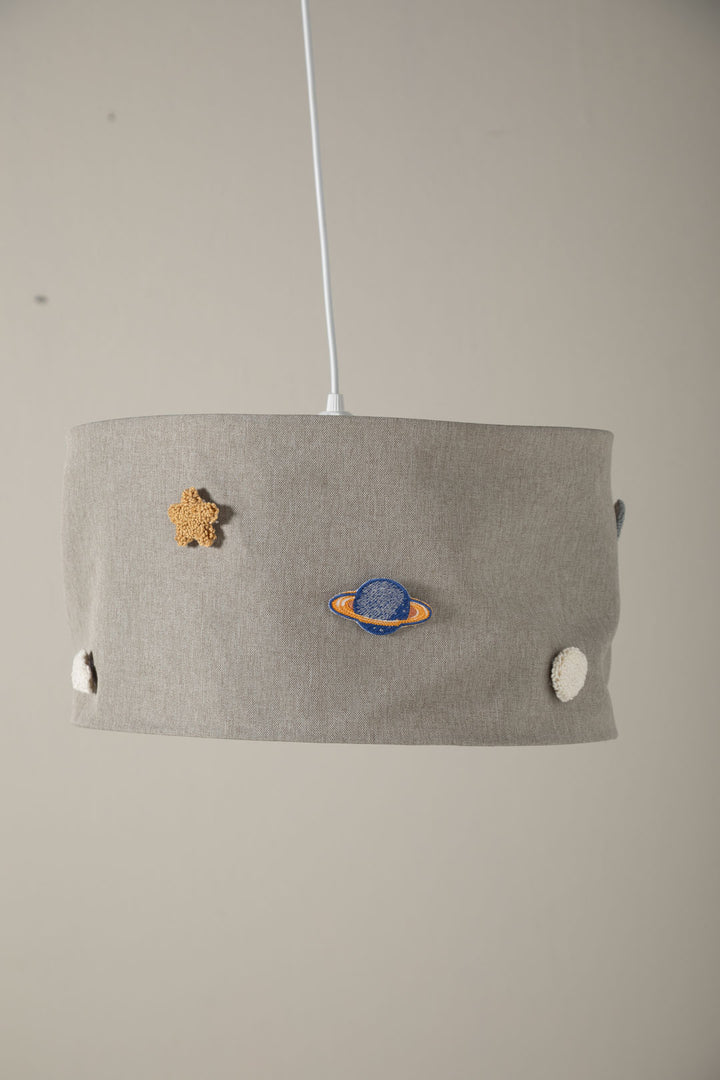 Complete Saga lampshade set with nine interchangeable patches